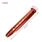 Kumgrot 4 Pcs Snow Sand Tent Stakes Stakes Pegs U-Shaped Beach Tent Nails Aluminum Alloy 9'' Lightweight Tent Pegs For Boating H