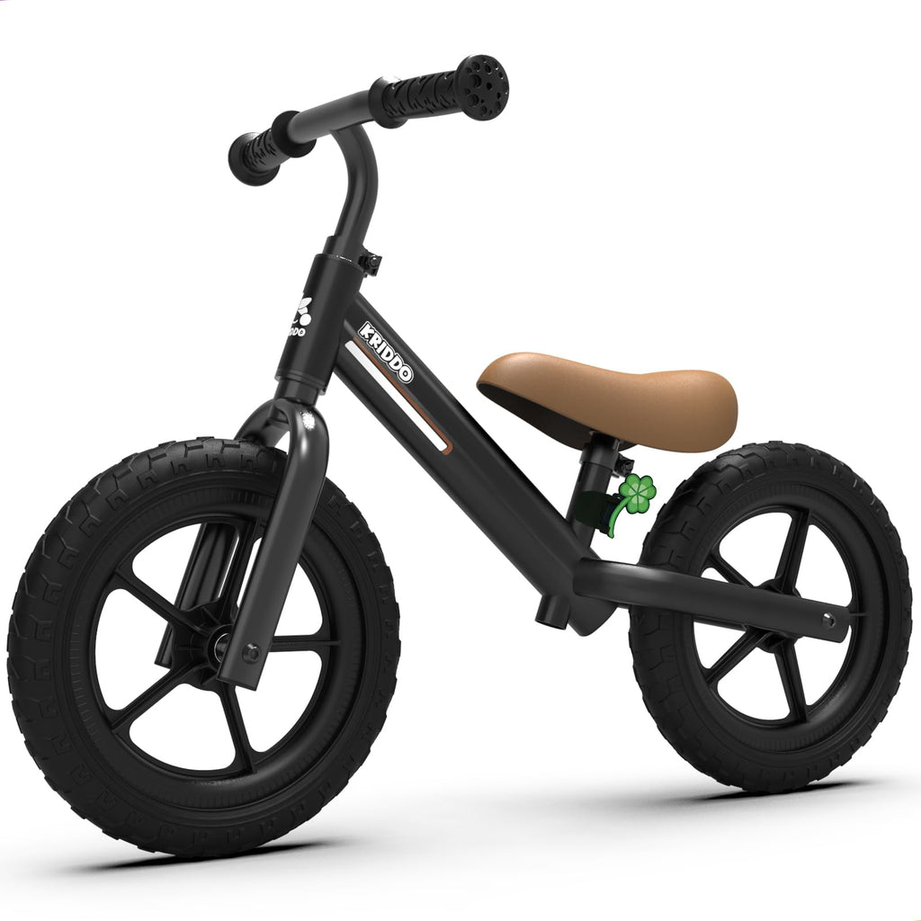 Kriddo Toddler Balance Bike 2 Year Old, Kids Balance Bike For 2-5 Years Old, Dual Bearing For Smoother Riding, Adorable Plate, A
