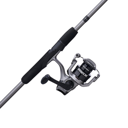 Abu Garcia 6'6'' Max X Spinning Reel And Fishing Rod Combo, Size 2500 Reel, 5 Stainless Steel Ball Bearings, Smooth Oil Felt Fro