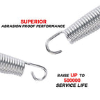 Zhent Trampoline Springs 7 Inch Heavy Duty Galvanized 60Si2Mn Trampoline Replacement Parts Accessories With Tool,Suitable For Sk