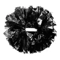 Lovecheer 2Pcs Pom Poms Cheerleading Black Metallic Cheer Pom Poms With Baton Handle For Sports Team Spirit Party Cheering