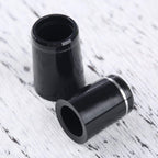 Muxsam 10Pcs .335 Black Golf Tapered Ferrules Compatible For Irons Shaft Universal With Single Silver Ring
