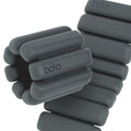 Bala Bangles Wrist & Ankle Weights for Women & Men (Charcoal) - 3 lb Adjustable Silicone Weighted Bracelet Set for Gym, Yoga, Pi