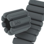 Bala Bangles Wrist & Ankle Weights for Women & Men (Charcoal) - 3 lb Adjustable Silicone Weighted Bracelet Set for Gym, Yoga, Pi