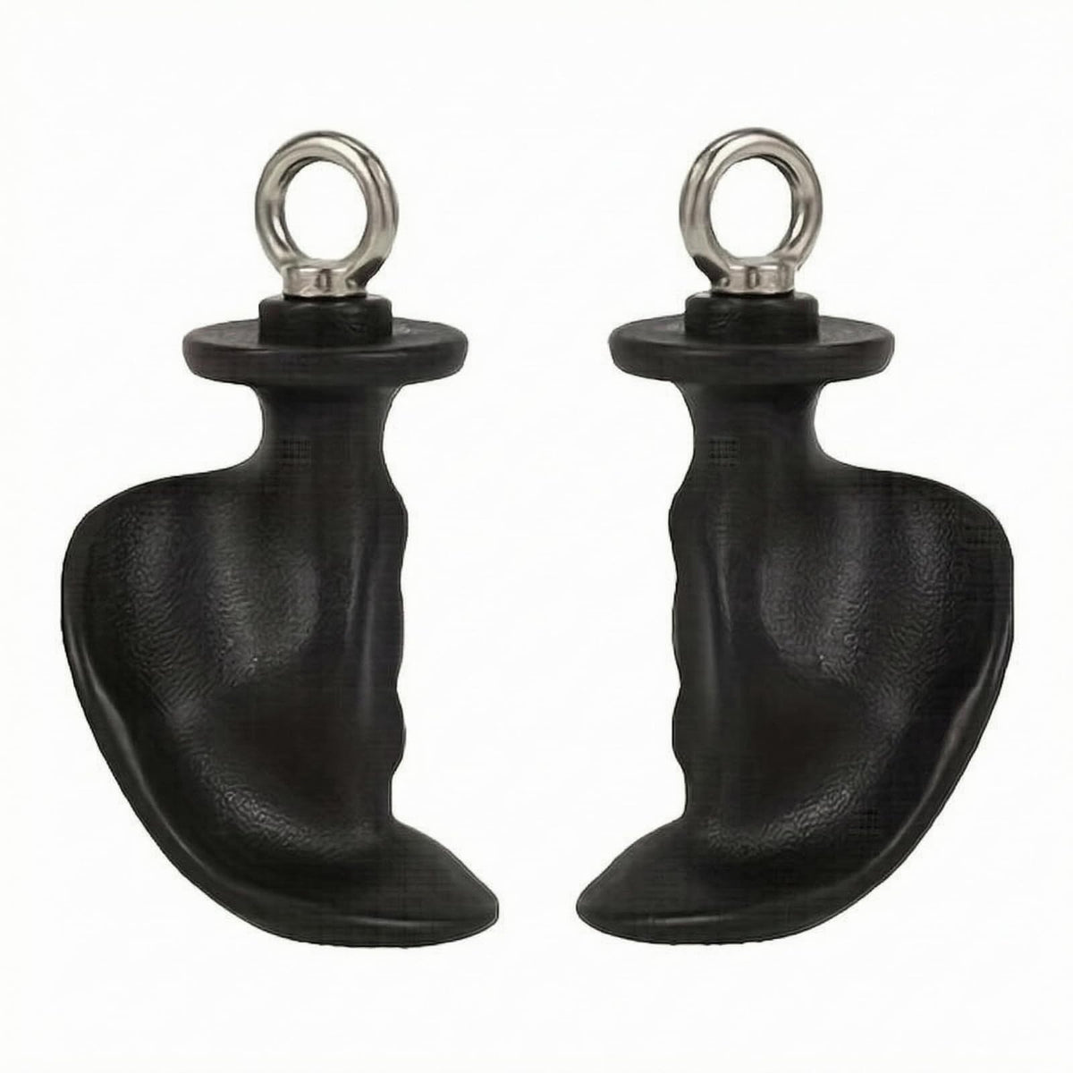 Apirily Textured HorseShoe Handle Metal Loop Gym Pulley Handle Curved Grip Sports Equipment Black, Horseshoe Style | Home Gym A