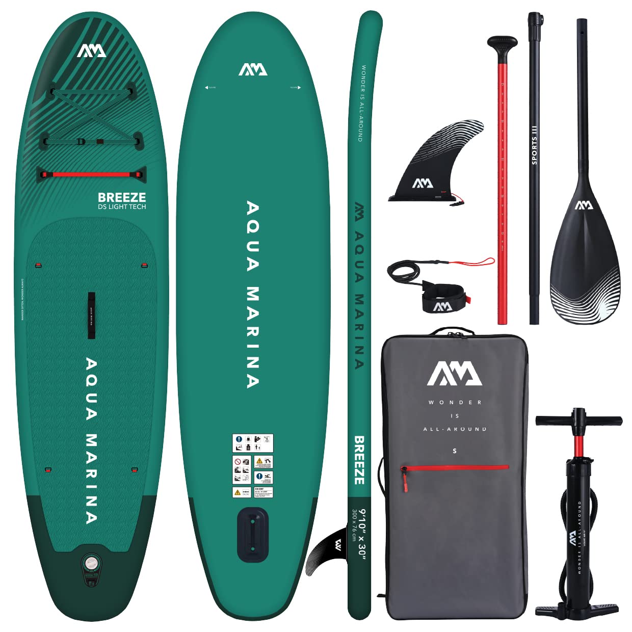 Aqua Marina Breeze 9 10  Inflatable Stand Up Paddle Board