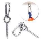 Hammock Hanging Kit, Load Capacity 1400 Lb, Stainless Steel Hammock Hook Carabiner Set For Yoga Hammock Swing Chair Indoor Outdo