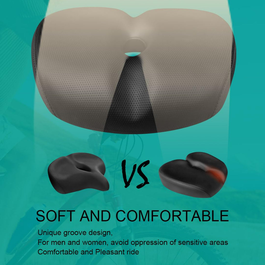 N3Od3Er Comfortable Bicycle Saddle For Exercise And Road Bicycle Oversized Comfort Seat For Stationary Extra Wide Replacement Pa