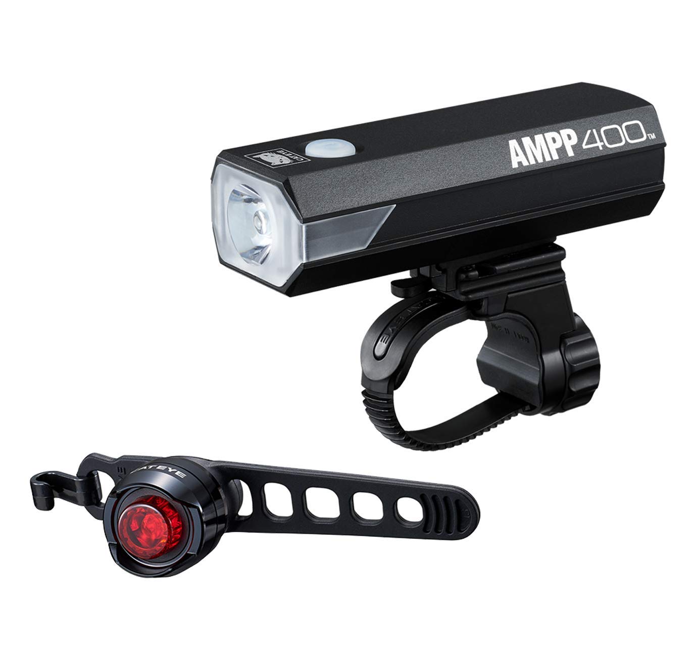 Cateye - Ampp400 Usb Rechargeable Bike Headlight/Orb-Rc Usb Tail Light Comb0