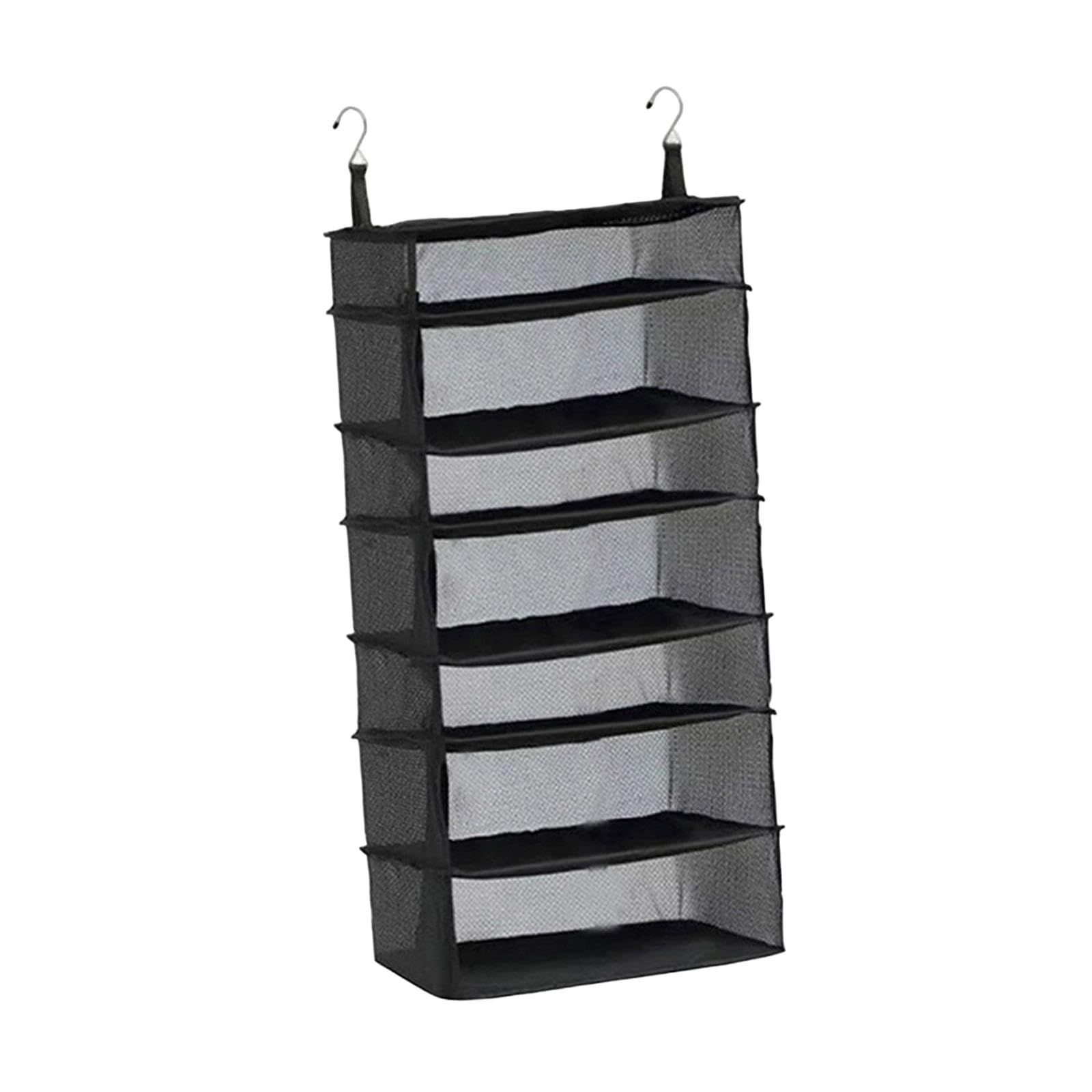 Myaddiction Hanging Compression Packing Cube Multipurpose For Closets, Hotels Black 7 Layers