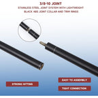 Gse 58'' 2-Piece Fiberglass Graphite Composite Billiard Pool Cue Stick (Matte Black, 21Oz)