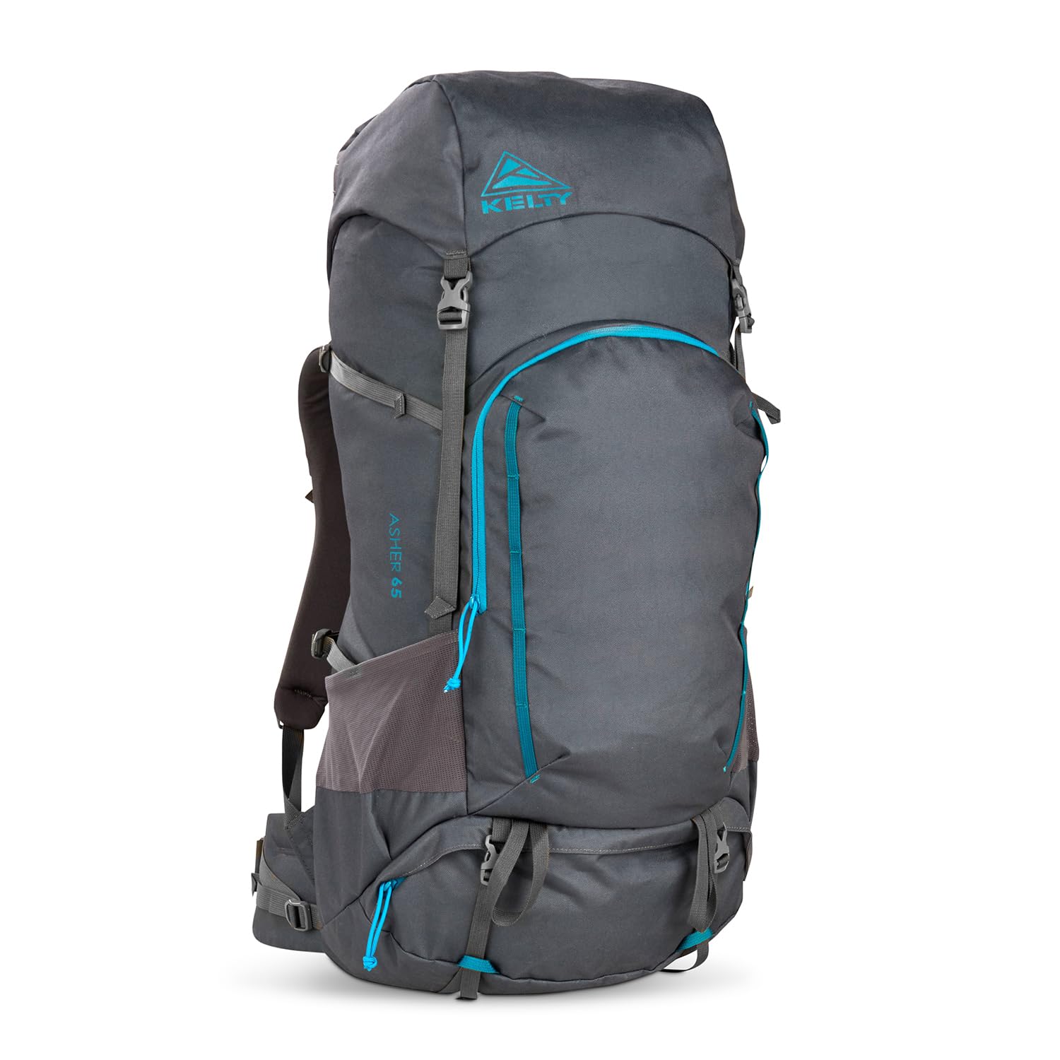 Kelty Asher Backpack, Daypack to Multi-Day Backpacking Capacity, Hiking, Lightweight Travel Pack, Internal Frame (65L Beluga)