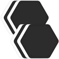 GEAR AID Tenacious Tape Hex - 2.5    Repair Patches (8 Patches, Clear/Black) - Peel-and-Stick Outdoor Nylon Fabric to Fix Holes 