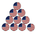 Pinmei Lot Of 10 Golf Ball Markers Assorted Patterns - Soft Enamel Technique (Green Clover)