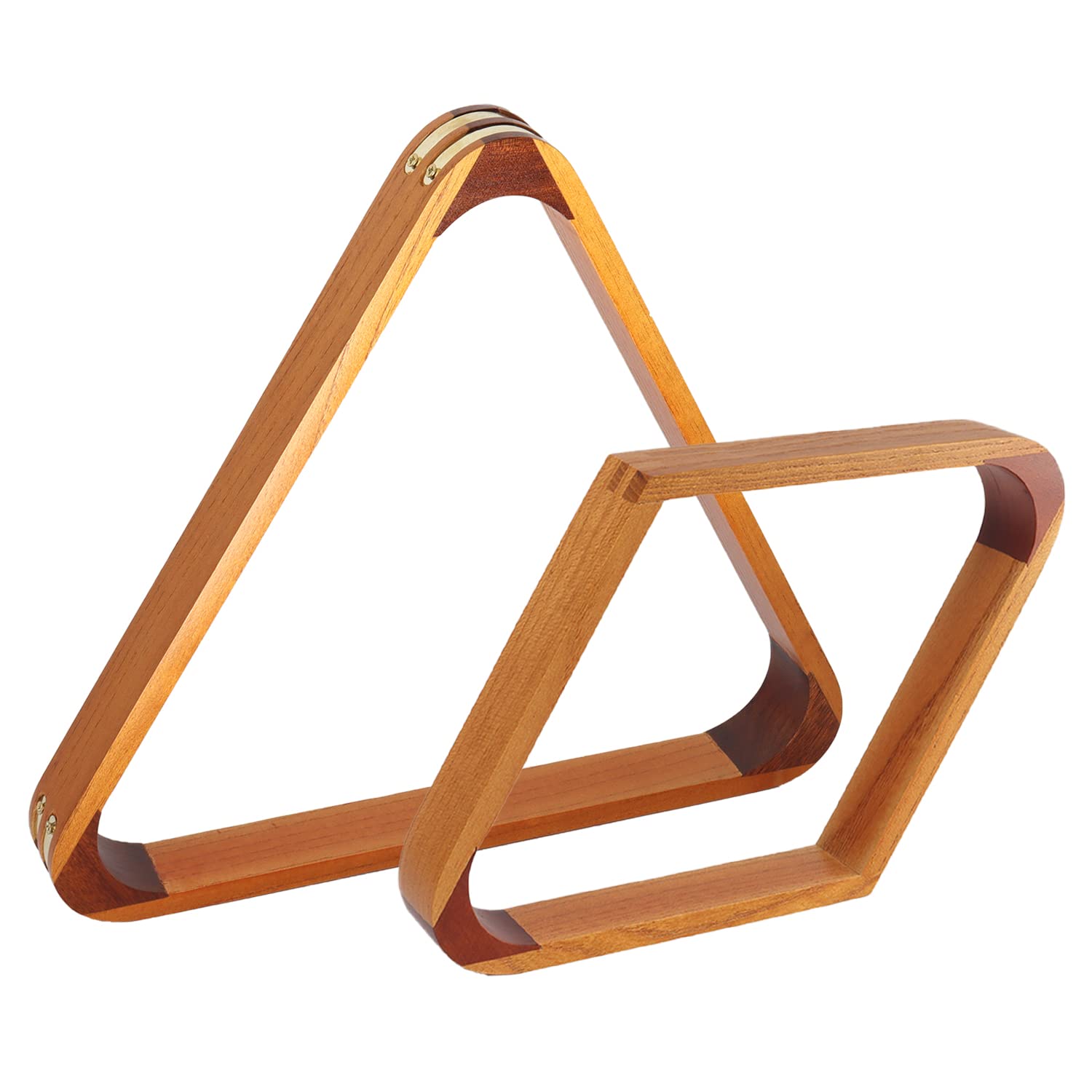 Gse 2-Tone Solid Wood Billiard 8-Ball Triangle Or 9-Ball Diamond Pool Ball Racks For 2-1/4'' Pool Balls (8-Ball Triangle & 9-Bal