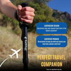 Earthtrekgear Folding Collapsible Travel Hiking Walking Trekking Pole/Shorter Womens Pole