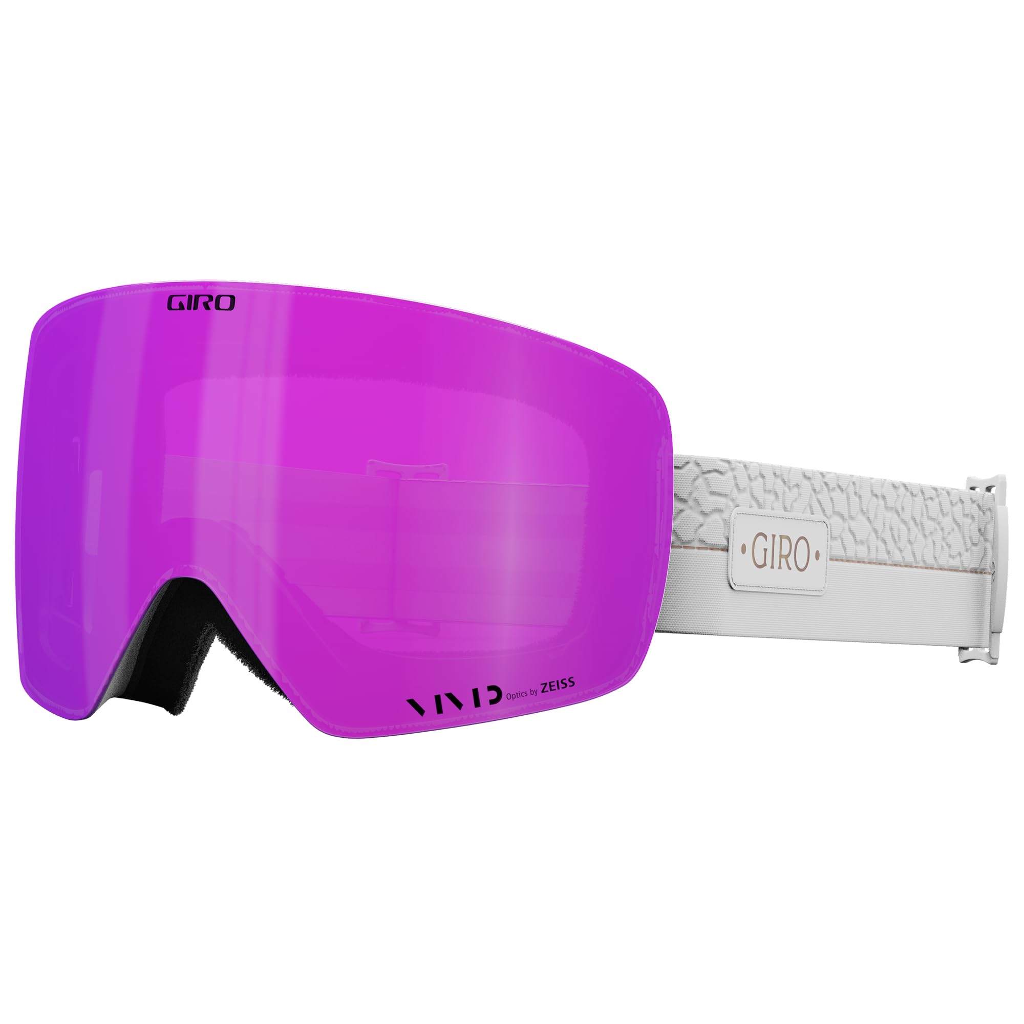 Giro Contour RS Ski Goggles - Snowboard Goggles for Men & Women - White Craze Strap with Vivid Pink/Vivid Infrared Lenses