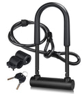 Dinoka Large Bike U Lock Combination With Keys,16Mm U Lock For Bicycle With 4Ft Flex Bike Cable And Mounting Bracket,U Bolt Bike
