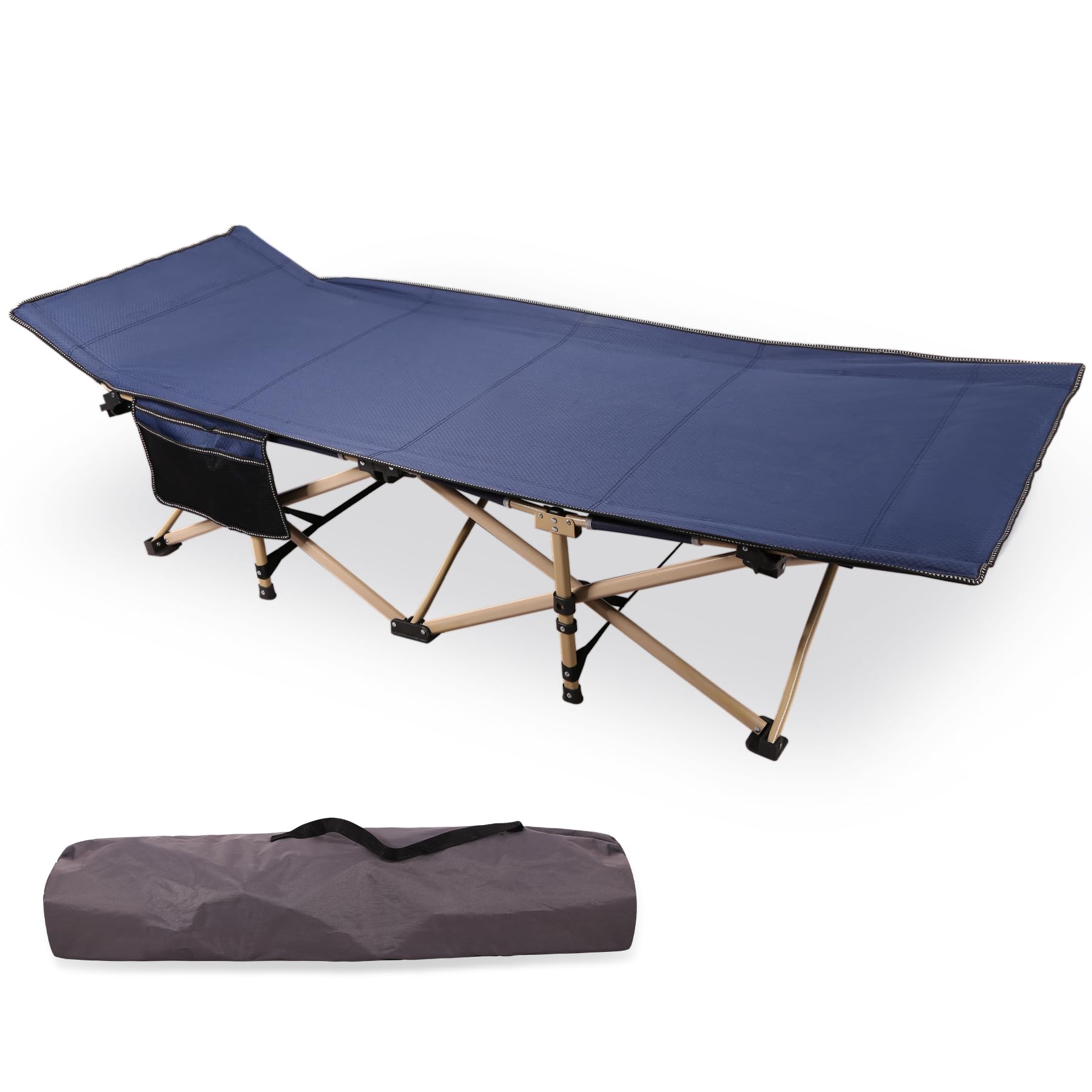 Redcamp Folding Camping Cot For Adults 500Lbs, Heavy Duty Wide Sleeping Cots With Carry Bag Portable For Camp Office Use, Grey 7