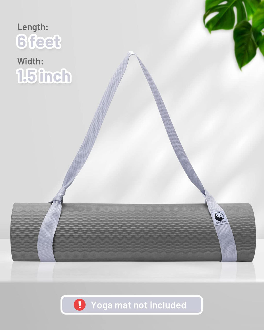 Slim Panda Yoga Mat Straps For Carrying,Adjustable Yoga Mat Carrier, Yoga Mat Sling(Yoga Mat Not Included)(Dark Grey)