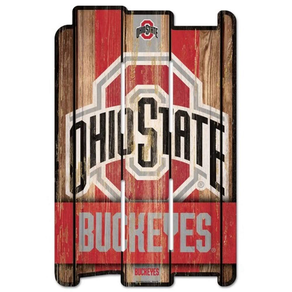 Win-Craft,Inc-McArthur Ohio State Buckeyes Sign 11x17 Wood Fence Style