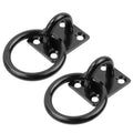 Semetall M5 Ceiling-Wall Mount Hook & Pad Eye Plate - 4Pack Stainless Steel Black Deck Hardware with Screws, Heavy Duty Anchor R