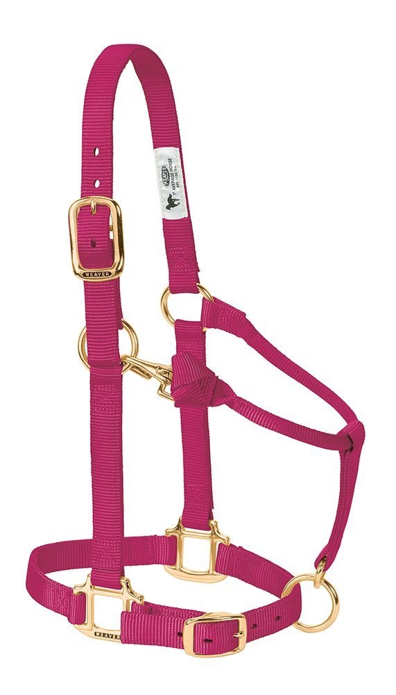 Weaver Leather Original Adjustable Chin And Throat Snap Halter L Raspberry
