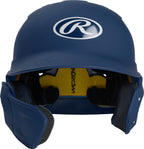 Rawlings 2022 Mach 1-Tone Matte Baseball Batting Helmet W/Lhb Adjext, Junior, Matte Navy