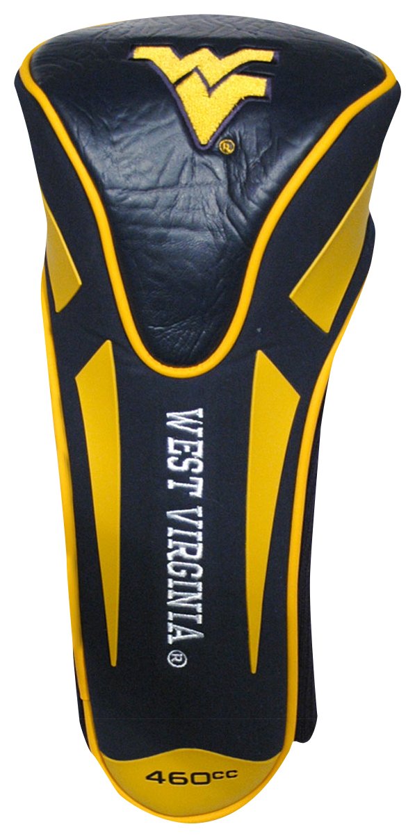 Team Golf NCAA West Virginia Mountaineers Single Apex Driver Head Cover Golf Club Single Apex Driver Headcover, Fits All Oversiz