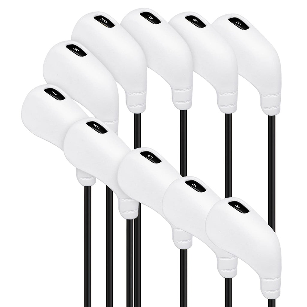 Pgm Golf Club Covers 10Pcs Or 2Pcs Iron Head Covers With No. Opening Easy On Off Protective Washable Golf Headcovers Fit Most Ri