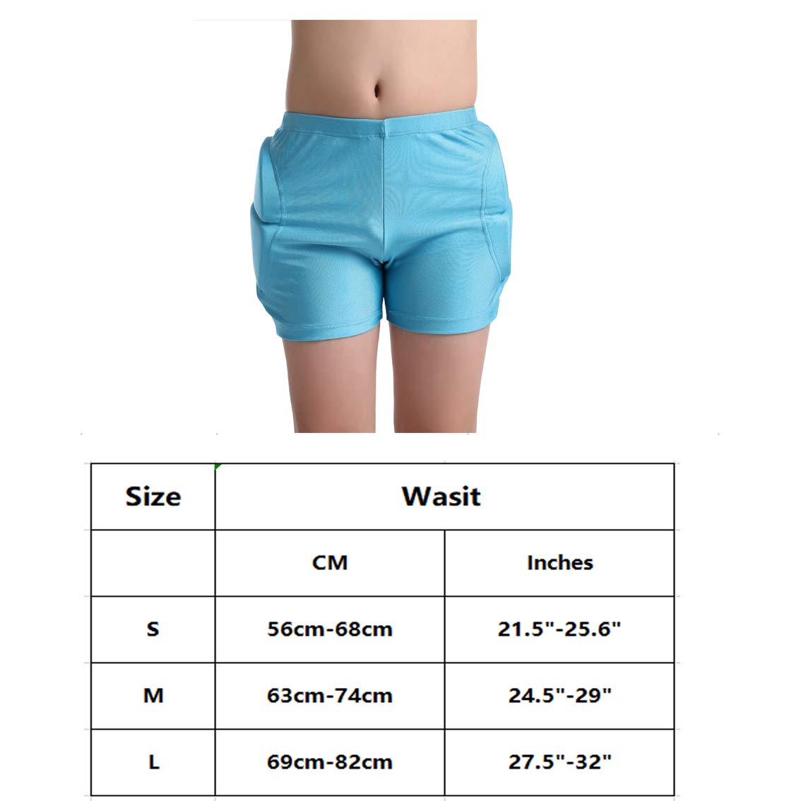 Reomoto Kids Hip Protection Pads Shorts Skiing Skating Snowboard Hip Protection Pads Eva 3D Padded Hip Bone Protection Pants For