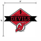 Rico Industries Nhl New Jersey Devils Diamond Shape Cut Pennant - Home And Living Room D  Cor - Soft Felt Ez To Hang