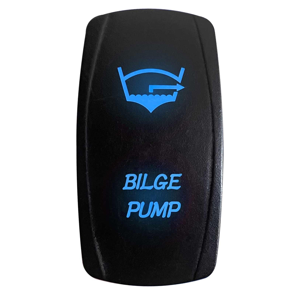 50 Caliber Racing Rocker Switch On/Off Led Backlit-Bilge Pump- Utv, Auto, Boat 20A 12V (5362A2Blue)