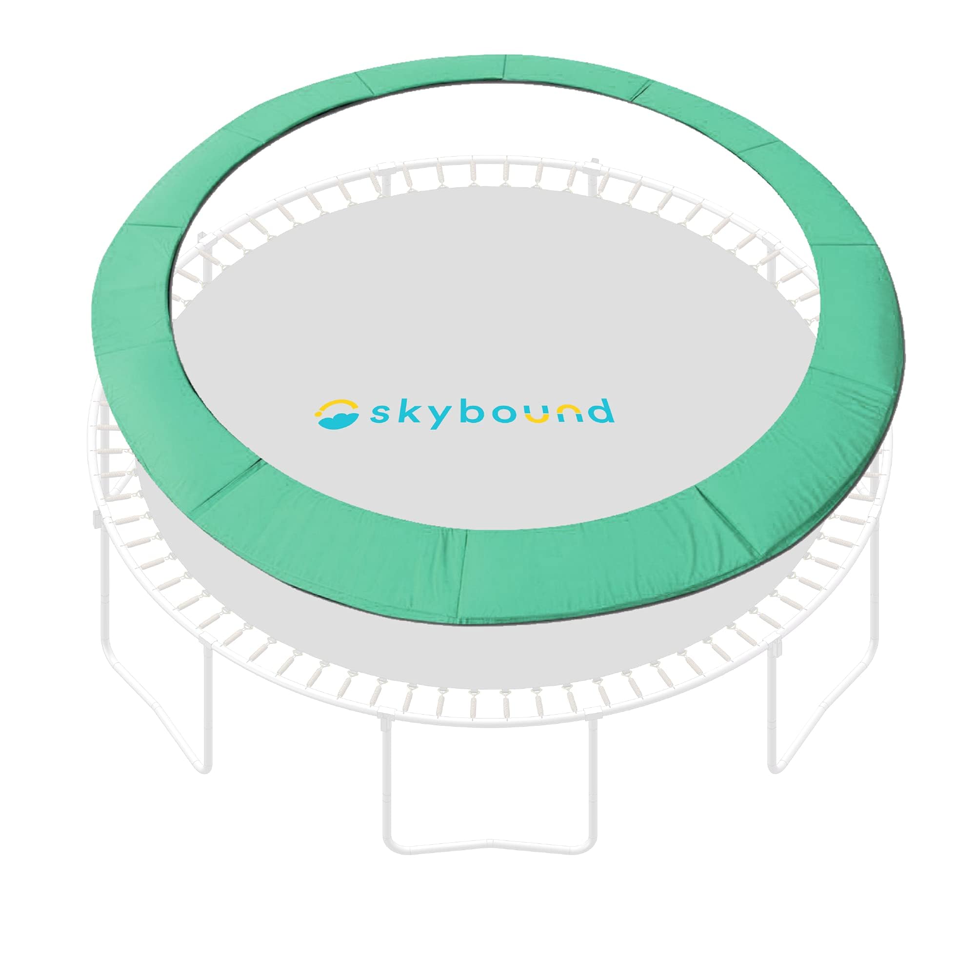 SkyBound 15 Foot Universal Replacement Trampoline Pad (fits up to 8 Inch Springs) - Spring Cover (Green)