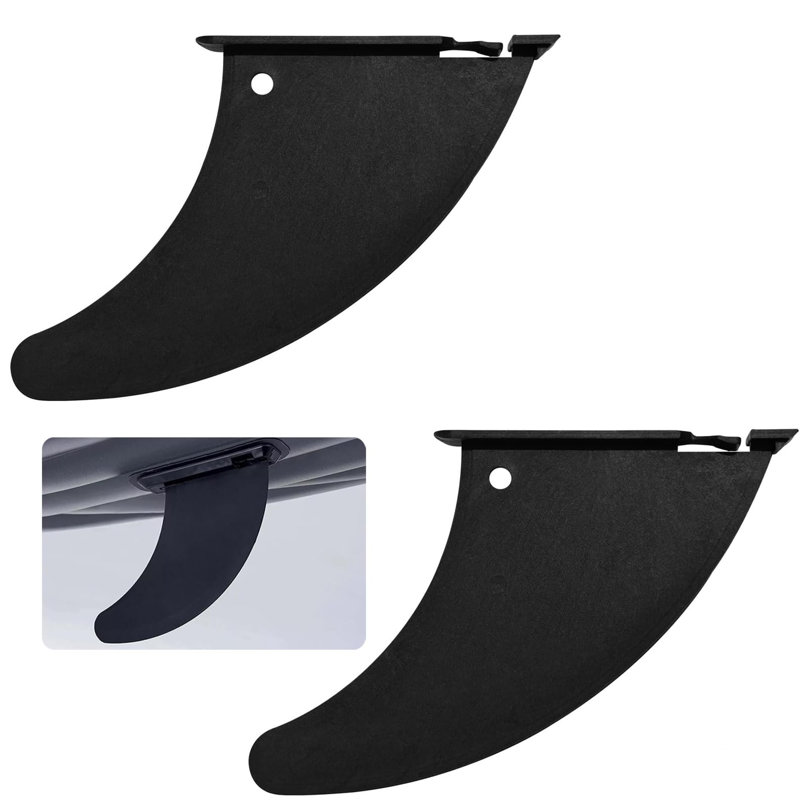 2 Pcs 12181 Skeg Fin Rudder, Standard Directional Fin, for Intex Inflatable Kayak Boats, Fits Intex Kayak-Challenger K1(68305EP)