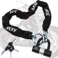 AKM Bike Lock Chain Lock 120cm/4ft Heavy Duty Durable 12mm Thick Anti-Theft Bicycle Chain Lock with 4Keys Security 16mm U Lock D