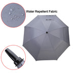 G4Free 62 Inch Automatic Open Golf Umbrella Extra Large Oversize Double Canopy Vented Windproof Waterproof Stick Umbrellas(Grey)