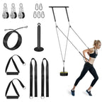 Weight Cable Pulley System Gym, Cable Weight Pulley System Attachments For Home Gym With Handle Pulley System Gym Lat Pull Down,