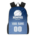 Personalized Memphis Basketball Sports Backpack Custom City Fan Gift Shoulder Bag Add Name and Number Casual Bag