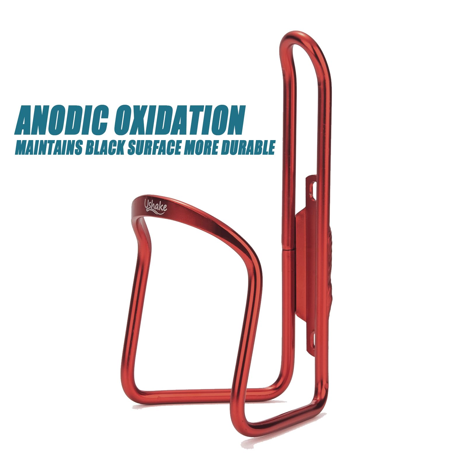 Ushake Water Bottle Cages For Mtb Bikes - Lightweight Aluminum Alloy Holder Brackets - Easy To Install With Drilled Holes - 2 Pa