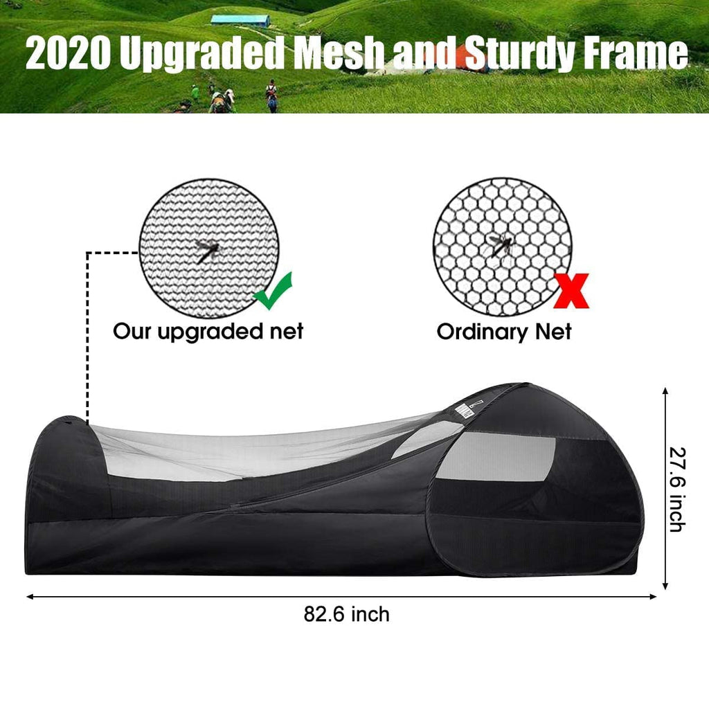 L Runnzer Single Camping Tent, Pop-Up Net With Upgraded Mesh For Sleeping Outdoor Camping Traveling