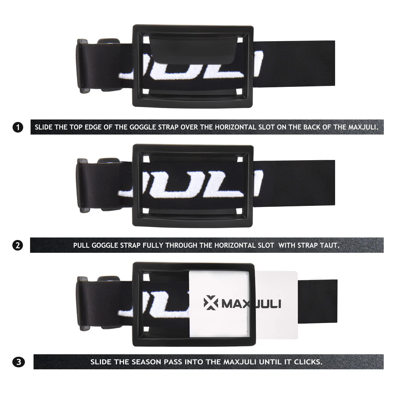 Maxjuli Ski Goggles Pass Holder (Purple)
