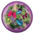 Brunswick Bowling Products Butterflies Glow Viz-A-Ball Bowling Ball 14Lbs, Purple/Green, 14 Lbs