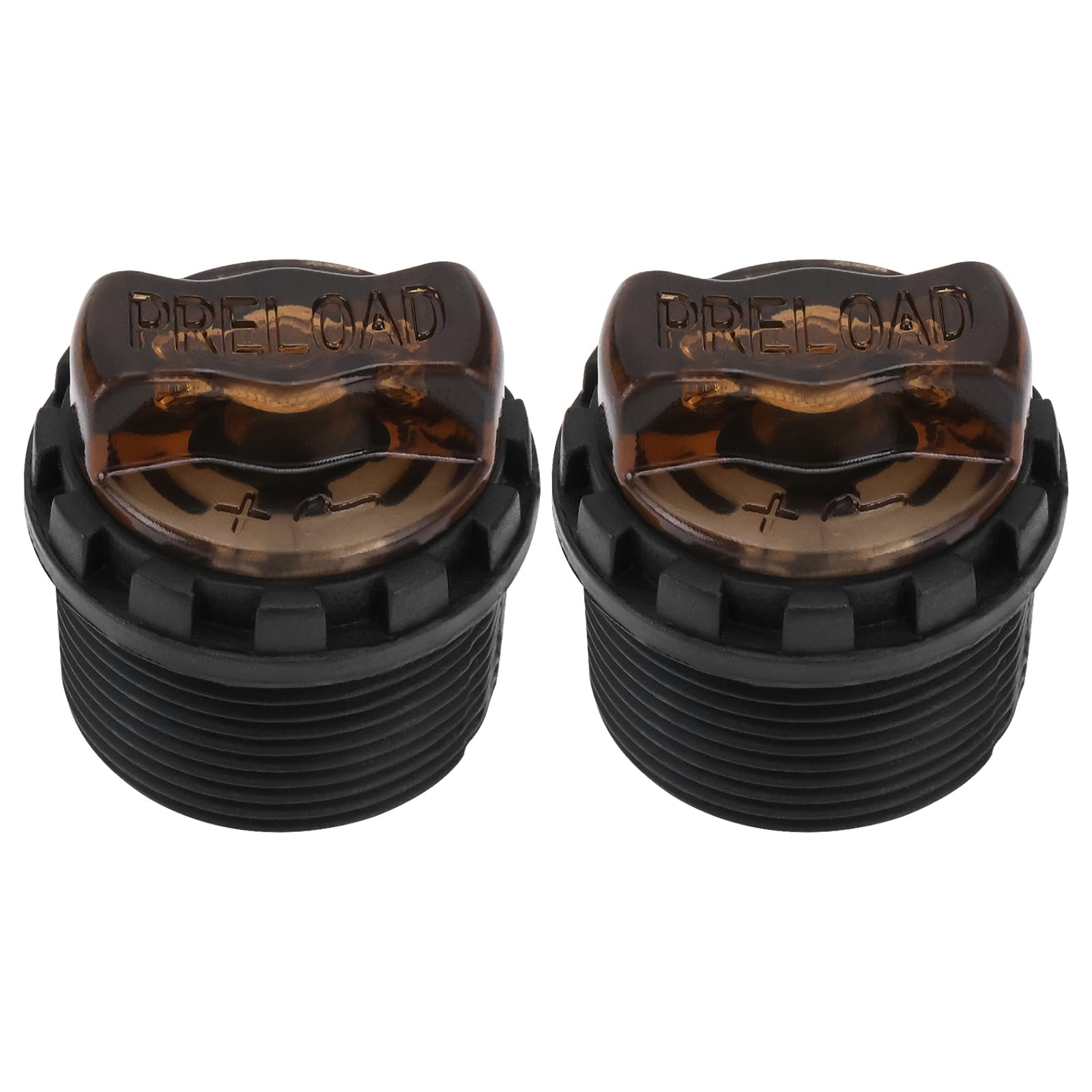 ECSiNG 2pcs Bicycle Adjustable Front Fork Damping Rod Knob Lock Cap 27.5mm Plastic Damping Rod Knob Compatible with 30mm Stroke 