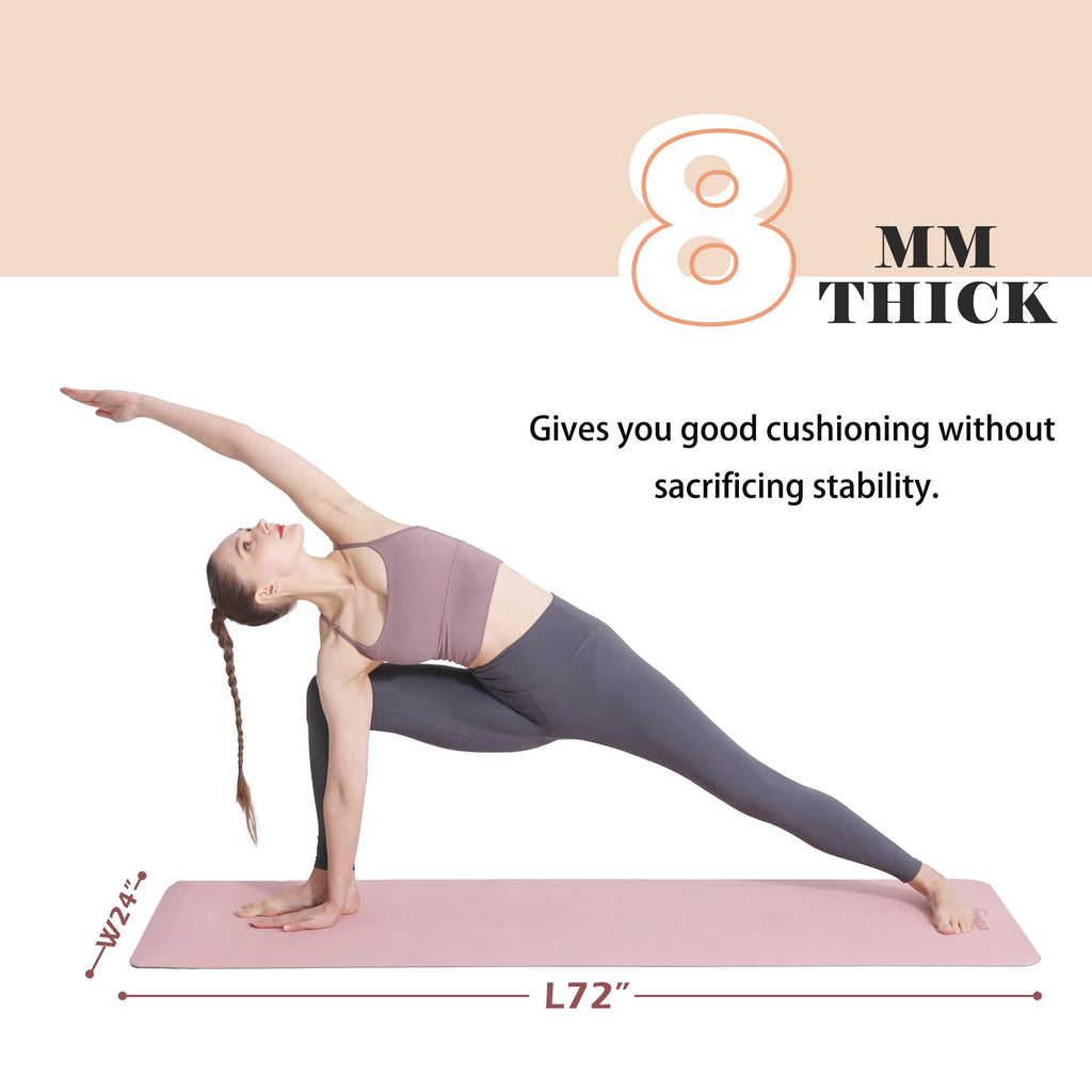 Umineux Yoga Mat Extra Thick 1/3'' Non Slip For Women, Eco Friendly Tpe Fitness Exercise Mat With Carrying Sling & Storage Bag