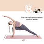 Umineux Yoga Mat Extra Thick 1/3'' Non Slip For Women, Eco Friendly Tpe Fitness Exercise Mat With Carrying Sling & Storage Bag