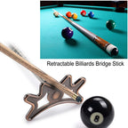 Ownmy Retractable Billiards Bridge Stick With Removable Bridge Head And Wood Handle, Pool Stick Length Extends Up To 35Cm - 140C