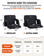 Sportneer Stadium Seats For Bleachers, Bleacher Chairs With Back And Cushion Bleacher Seats With Back Support Padded Stadium Cha