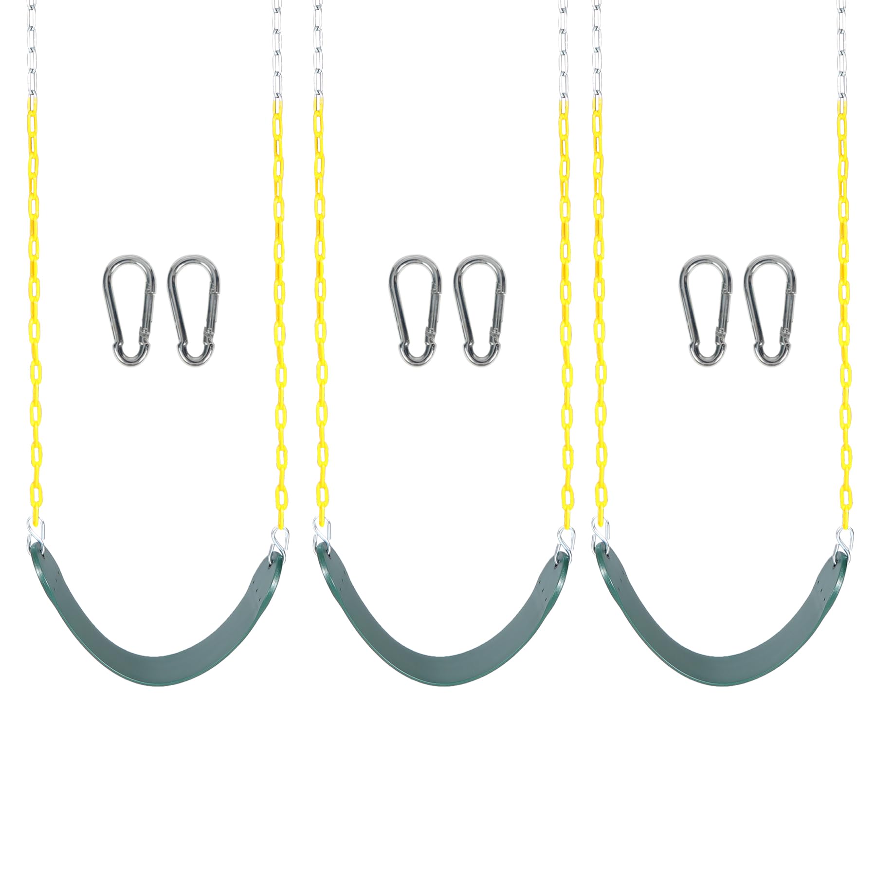 RedSwing Belt Swing Seat for Kid with 66 Heavy Duty Chains, Playground Swing Set Replacement Accessories with Snap Hooks, for Ou
