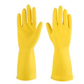 Iucge Rubber Cleaning Gloves Yellow 3 Pairs For Household,Reuseable Dishwashing Gloves For Kitchen(3,Small)